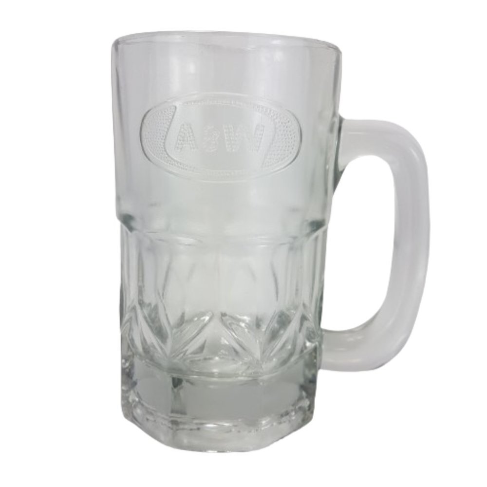 Vintage A&W Root Beer Mug Regular Large A&W Glass Mug Raised Pebbled Logo